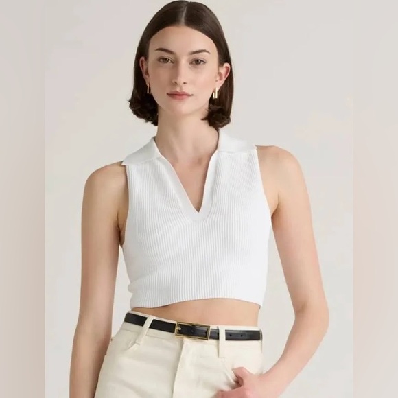Babaton Tops - Aritzia Babaton Sculpt Knit polo tank